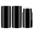 Tekson 2.5oz Empty Refillable Deodorant Containers, 3PCS Twist-UP Containers Tubes, Empty Balm Travel for Lotion Stick (Black)