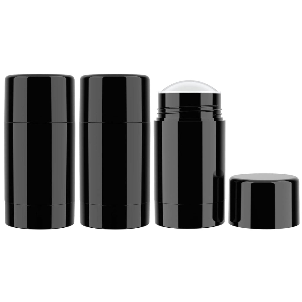Tekson 2.5oz Empty Refillable Deodorant Containers, 3PCS Twist-UP Containers Tubes, Empty Balm Travel for Lotion Stick(Clear)