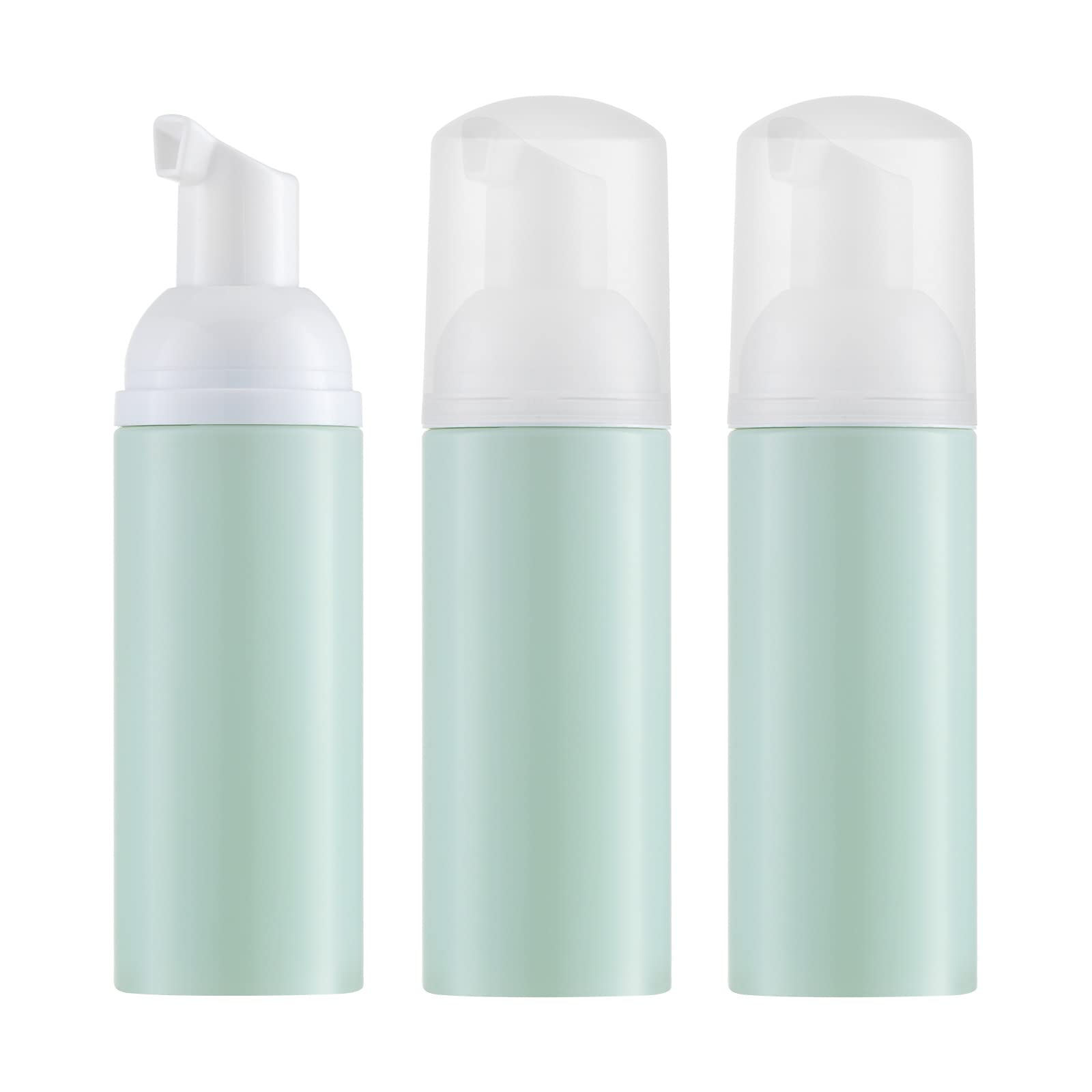 Tekson 30PCS Soap Foam Bottle (2 oz), Empty Travel Foaming Lash Shampoo for Cleanser, Dispenser (Black)