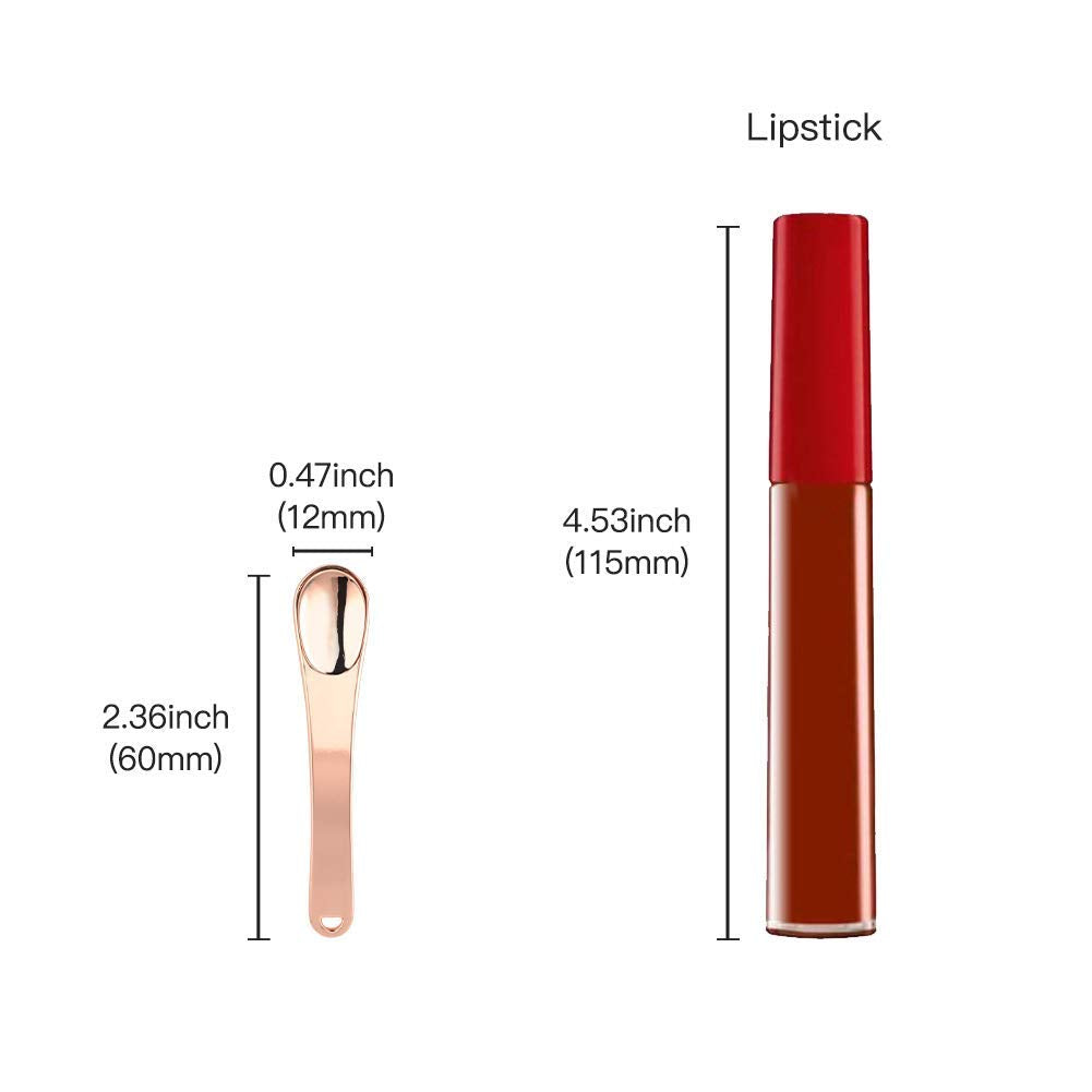 Tekson 6 Pieces Metal Cosmetic Skincare Spatula, Mini Mask facial Reusable Scoop, Makeup Beauty Spoons for Cream, Lotions, Moisturizers (Rose Gold, Gold, Silver)