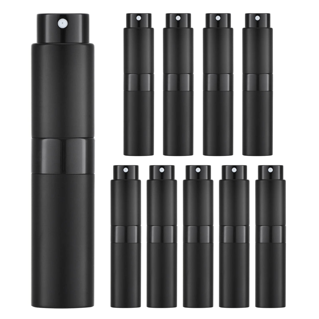 Tekson Travel Perfume Atomizer Refillable 8ml (5 PCS), Travel Cologne Sprayer Mini, Perfume Bottle Empty Small (5 Colors)