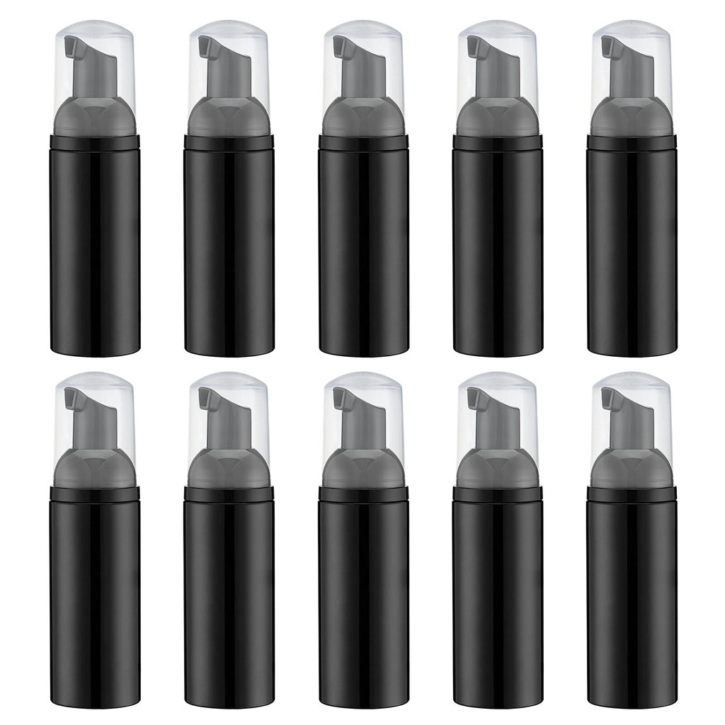 Tekson 30PCS Soap Foam Bottle (2 oz), Empty Travel Foaming Lash Shampoo for Cleanser, Dispenser (Black)