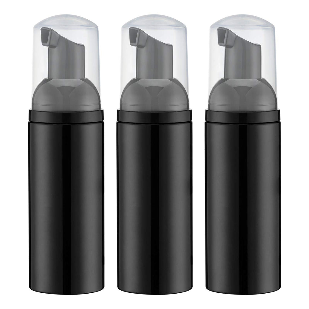 Tekson 30PCS Soap Foam Bottle (2 oz), Empty Travel Foaming Lash Shampoo for Cleanser, Dispenser (Black)