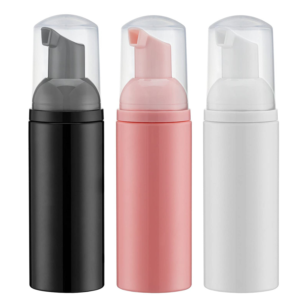 Tekson 30PCS Soap Foam Bottle (2 oz), Empty Travel Foaming Lash Shampoo for Cleanser, Dispenser (Black)