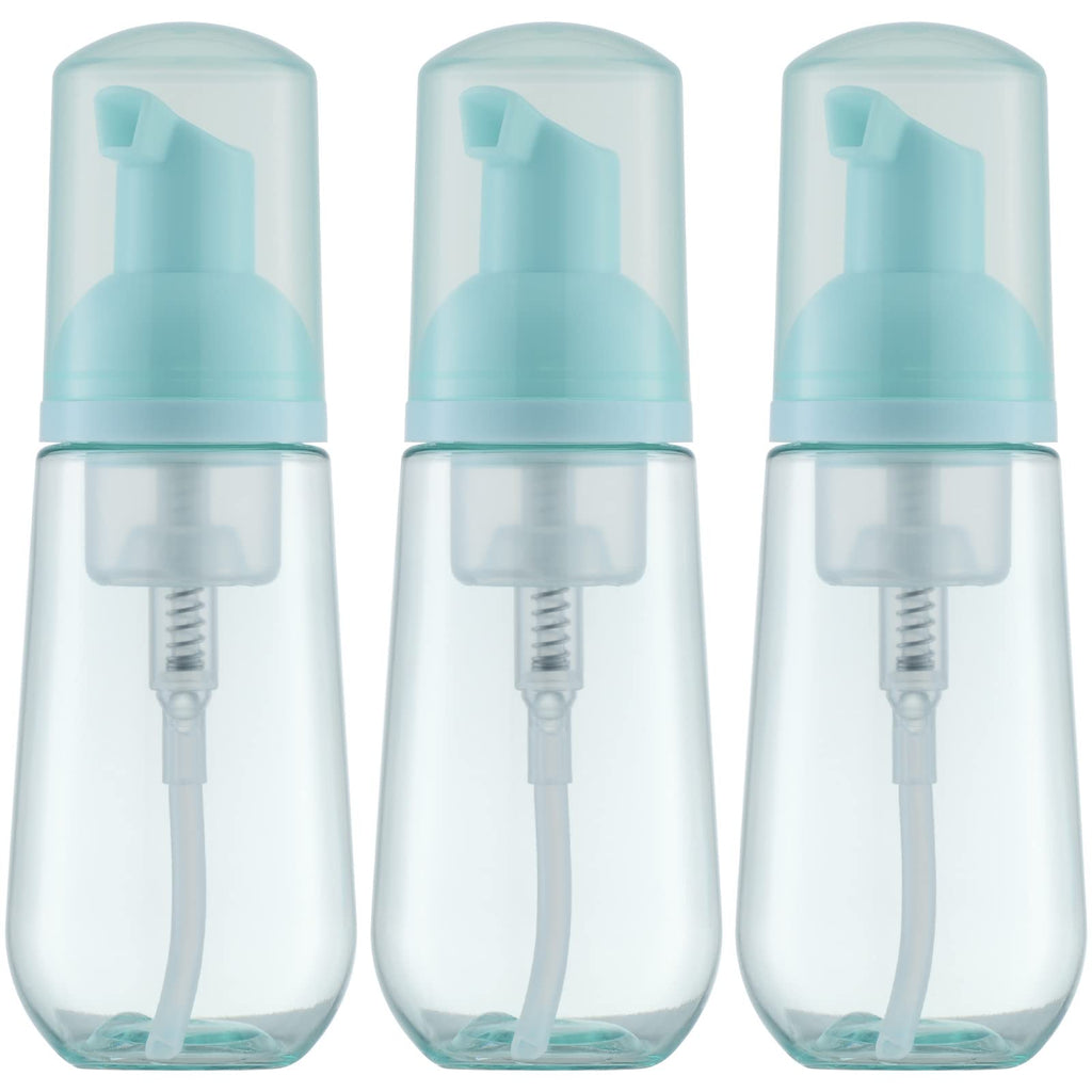 Tekson Soap Foam Bottle, Empty Travel Foaming Lash Shampoo for Cleanser, Dispenser (60ml, 2 fl oz, Black)