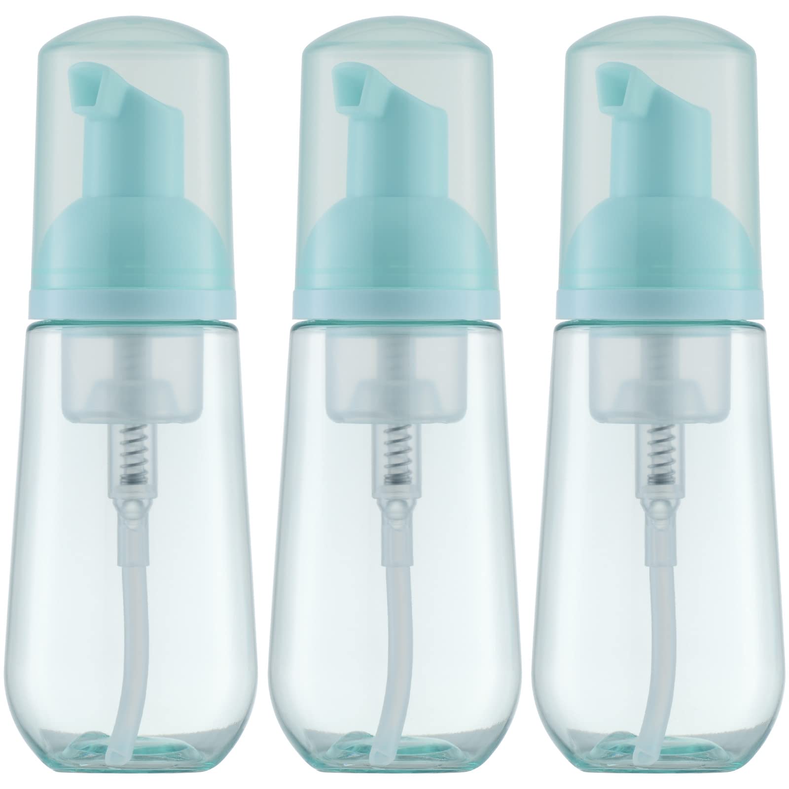 Tekson Soap Foam Bottle, Empty Travel Foaming Lash Shampoo for Cleanser, Dispenser (60ml, 2 fl oz, Black)