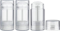 Tekson 2.5oz Empty Refillable Deodorant Containers, 3PCS Twist-UP Containers Tubes, Empty Balm Travel for Lotion Stick(Clear)