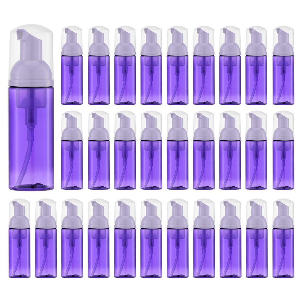 Tekson 30PCS Soap Foam Bottle (2 oz), Empty Travel Foaming Lash Shampoo for Cleanser, Dispenser (Black)