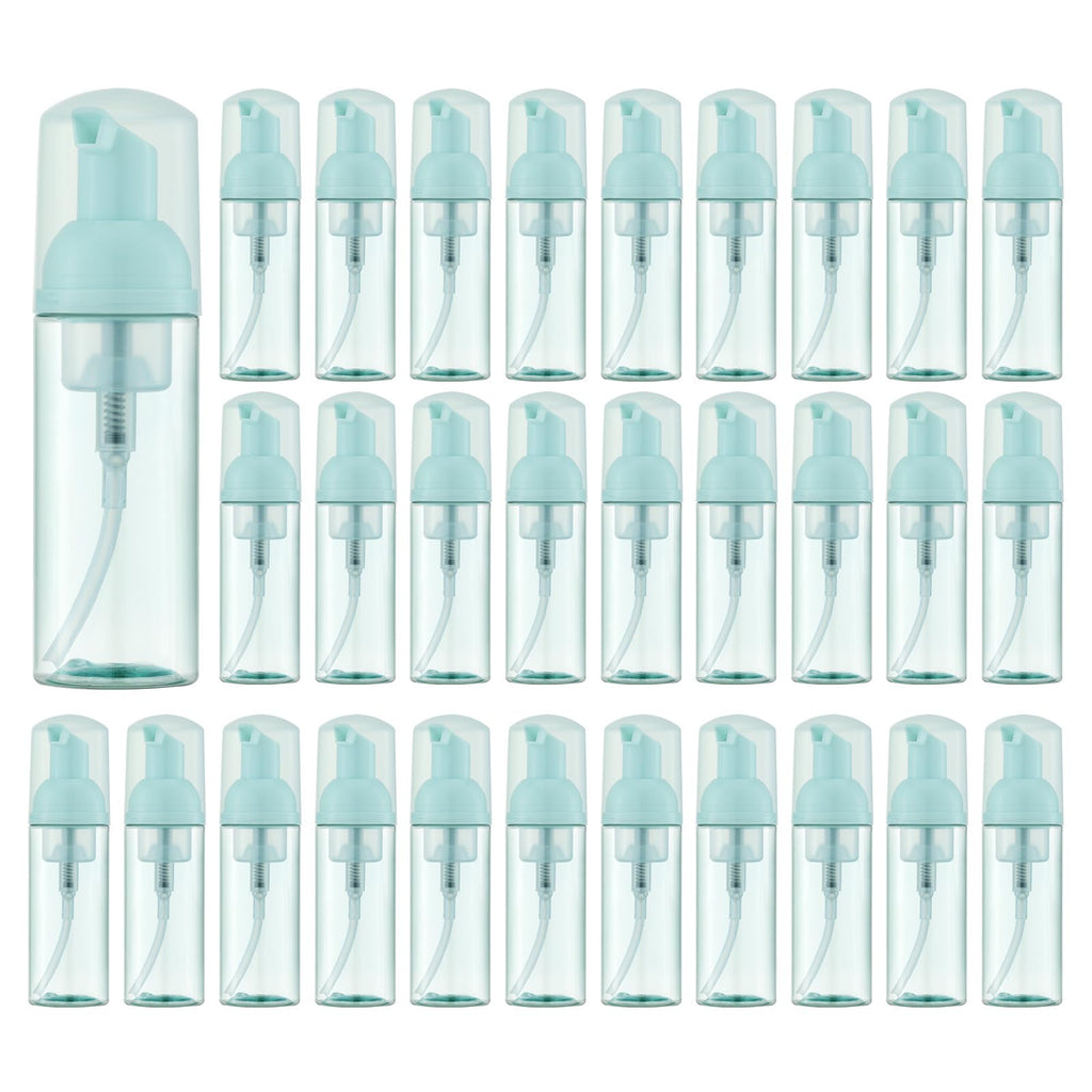 Tekson 30PCS Soap Foam Bottle (2 oz), Empty Travel Foaming Lash Shampoo for Cleanser, Dispenser (Black)
