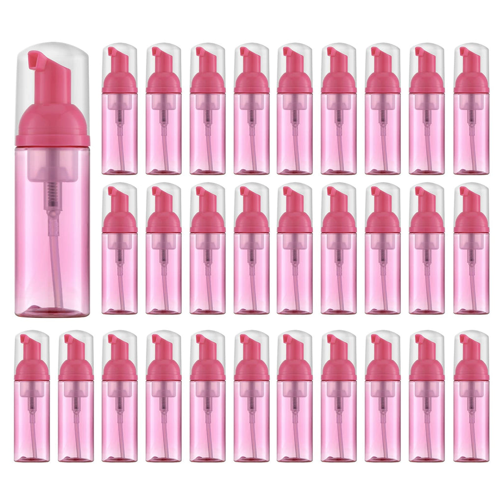 Tekson 30PCS Soap Foam Bottle (2 oz), Empty Travel Foaming Lash Shampoo for Cleanser, Dispenser (Black)